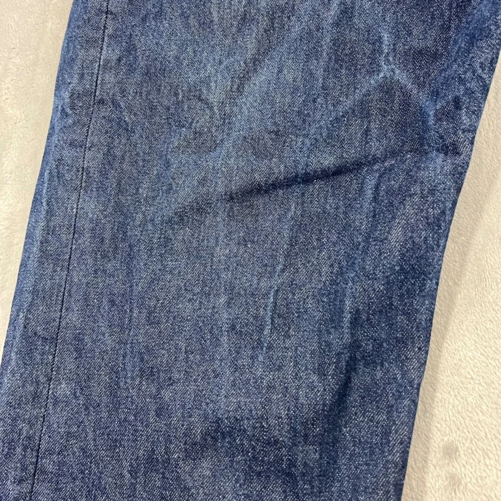LEVI'S 501 Original Fit Jeans Mens 42x32 Dark Indigo Blue Button Fly Classic